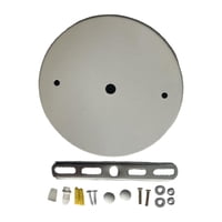 Magideal - Kit De Dosel De Luz Lámpara De Araña Placa De Techo Para Lámpara Colgante Estilo Vintage Hierro Redondo Fácil Instalación Proyecto De Bricolaje Dia Blanca 15Cm