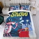 thumbnail image 4 of El Show de la Pantera Rosa Conjunto de sábanas temático, trío de piezas, cómodo y amigable con la piel, diseño único, regalo de decoración para el hogar para familiares, amigos y fans, 90 cm * 190 cm, 4 of 6