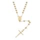 thumbnail image 2 of Collar rosario IMPRESSIVE con cuentas chapadas en oro de 14k, 2 of 9