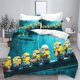 thumbnail image 1 of x893 Bed SheetsNew Cartoon Duvet Cover Soft Polyester Breathable Cute Printed Duvet Cover Little Yellow Man Bedding Duvet Cover Kids Gift 3-Piece Bedding Set (1 Duvet Cover + 2 Pillow Shams) nj893, 1 of 5