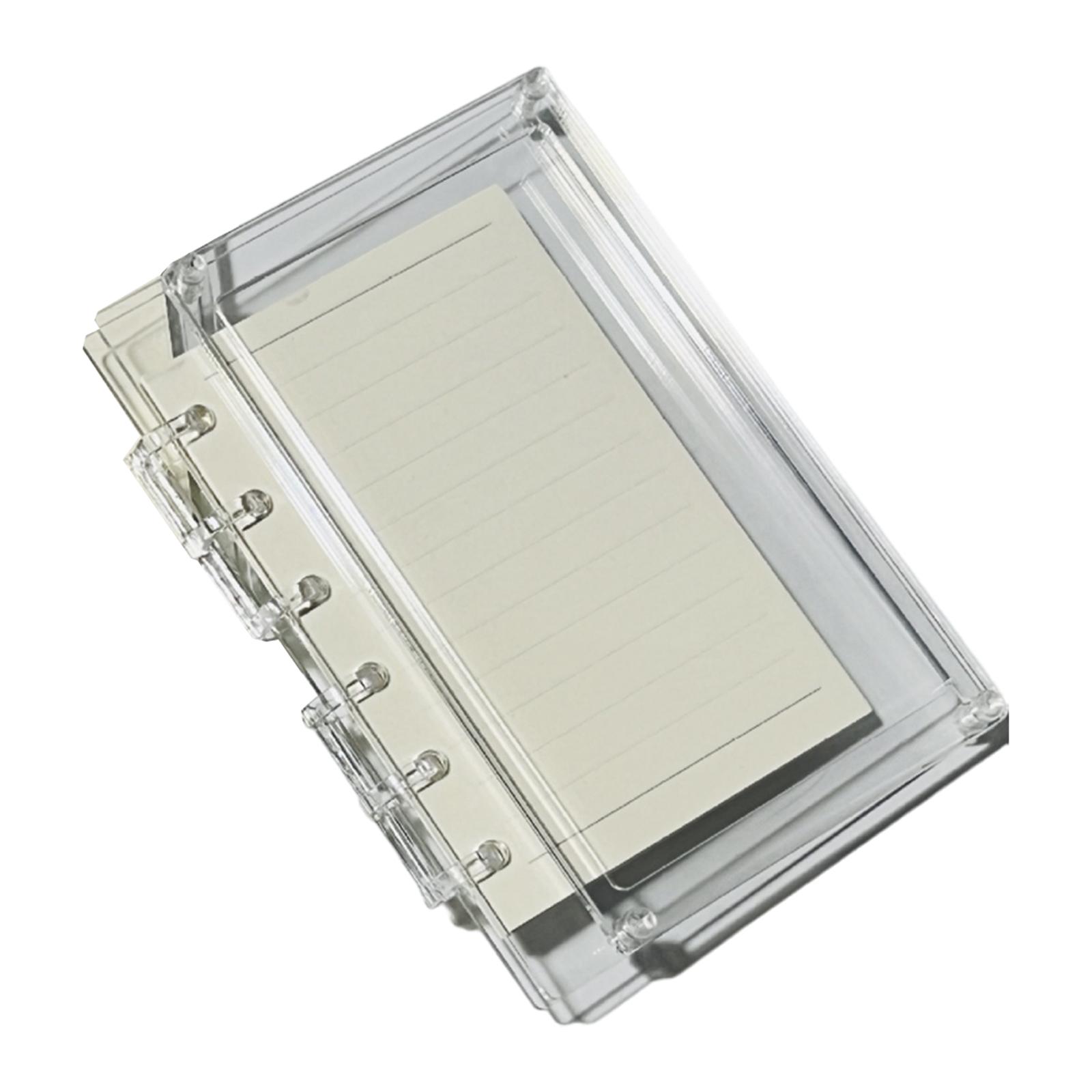 Magideal - Cuaderno De Diario De Páginas Sueltas, Cuaderno Acrílico, Hojas De Repuesto, Papelería Artesanal, 6 Agujeros Para Dibujo En Casa, Estudiantes, Escuela A7 Claro