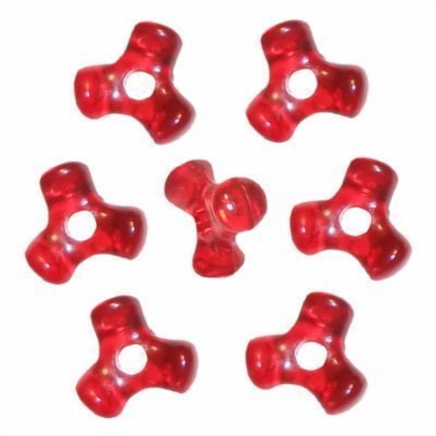 Kits y suministros para manualidades con perlas, color rojo navideño, en forma de triple, 1000 unidades