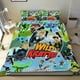 thumbnail image 1 of Kratts Salvajes Conjunto de sábanas temático, trío de piezas, cómodo y amigable con la piel, diseño único, regalo de decoración para el hogar para familiares, amigos y fans,173cm *218cm, 1 of 6