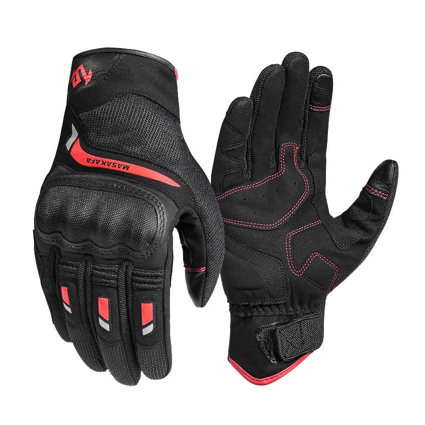 Guantes Deportivos Para Motociclismo Masakafa 0315 - Rojo - Talla M