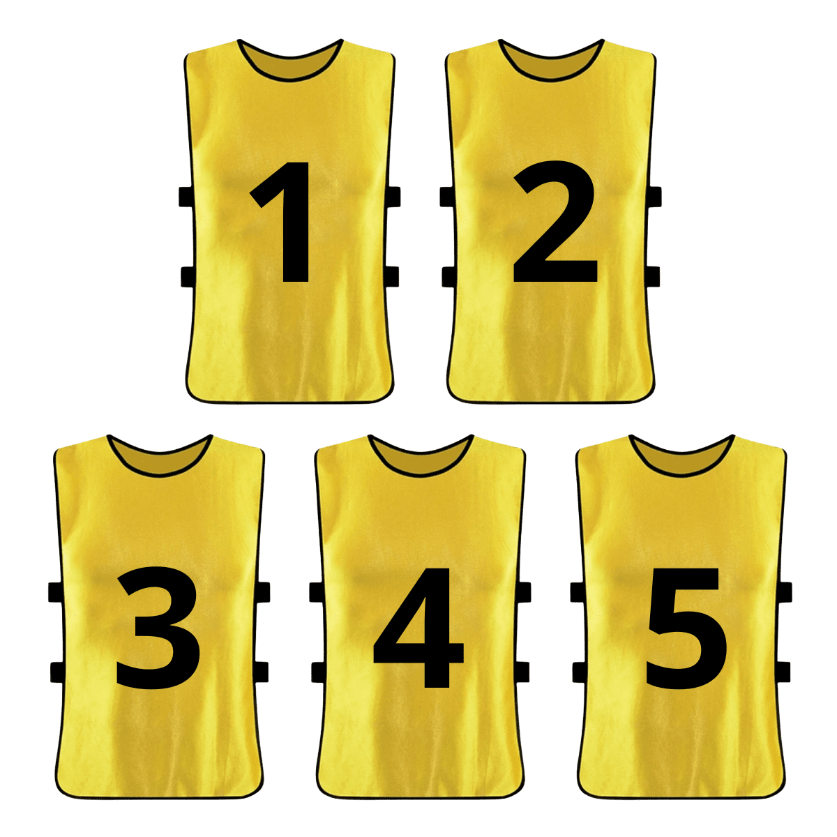 Linea Sport - Set De 5 Petos Deportivos Numerados Para Adultos Unisex