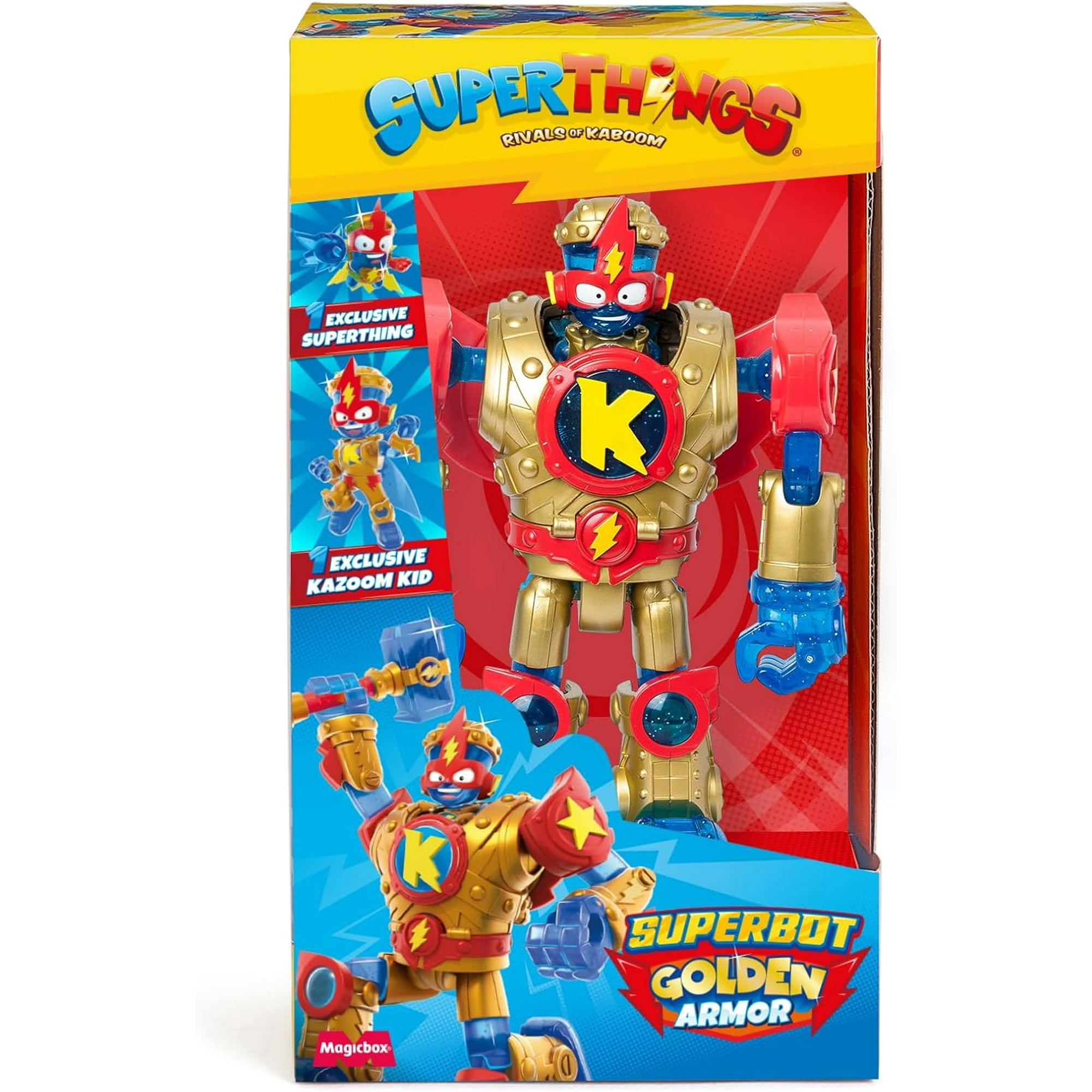 Magicbox - Superzings Superbot Golden Armor Kazoom Kid Robot Articulado