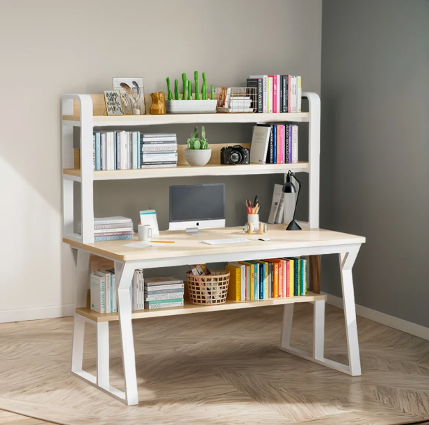 A22 - Escritorio Moderno Con Repisas 147X120X60X72