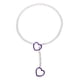 thumbnail image 1 of Collar de Cadena Deslizante Uxcell, Collar Ajustable en Y de 23.6 Pulgadas con Anillo en O de Corazón, Cadena de Acero Inoxidable, Gargantillas para Mujeres, Joyería Punk Gótica, Acero/Púrpura, 1 of 7