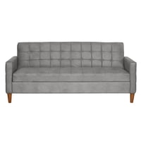 Latam Home - Futón Sofá Cama Genova Cuero Kentucky Gris