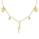 thumbnail image 1 of Collar con Circones, Rayos y Corazones de Plata 925 enchapado en Oro 18k, 1 of 2