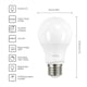 thumbnail image 2 of Bombillas LED Linkind A19 regulables, 9,5 W, 800 lm, 2700 K, paquete de 6, 2 of 8