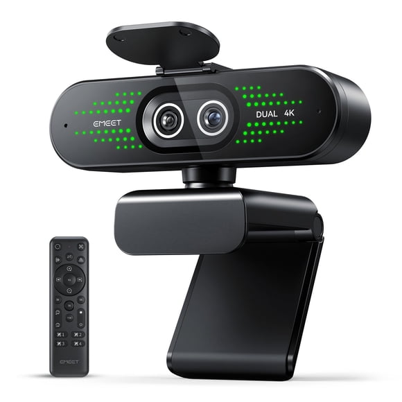 Webcam EMEET NOVA 4K de doble cámara 4K para PC con micrófono
