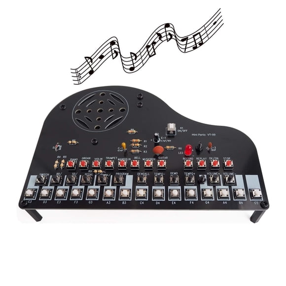 Kit de proyecto de soldadura Piano DIY VOGURTIME con múltiples sonidos