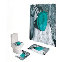 Genérico - Set De 4 Piezas Para Baño Con Estampado 15