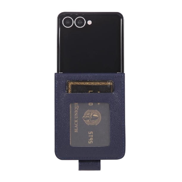 Funda Cartera para Samsung Galaxy Z Flip7 con Tarjetero, Soporte y Cordón - Protección Azul