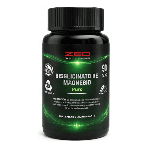 Bisglicinato De Magnesio Puro 90cps Premium , Primefix Sin Sabor