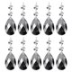 thumbnail image 1 of Uxcell Colgantes de Cristal en Forma de Gota para Candelabro, Paquete de 10, Longitud de 85mm, Prismas de Candelabro de 38mm, Adornos de Cuentas para Decoración, Gris Galvanizado, 1 of 7