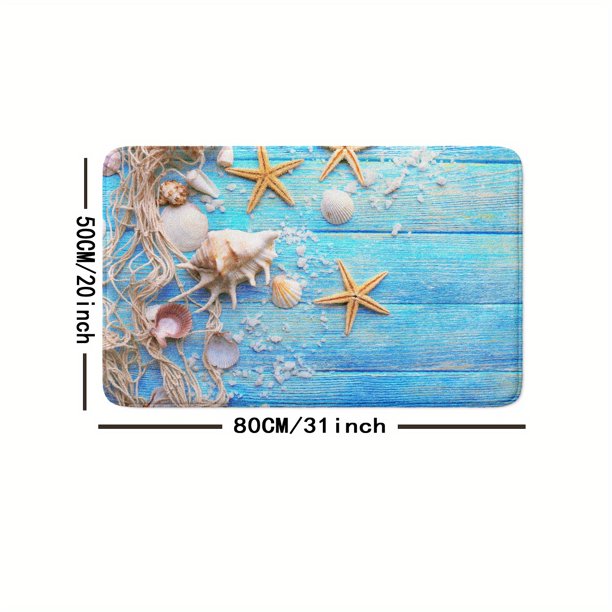 1pc Ocean Deck Non-Slip Bathroom Mat - Absorbent, Stylish, and Elegant Gift for Indoor and Outdoor Use - 16x24inch/20x31inch - Perfect for Bathroom Decoration