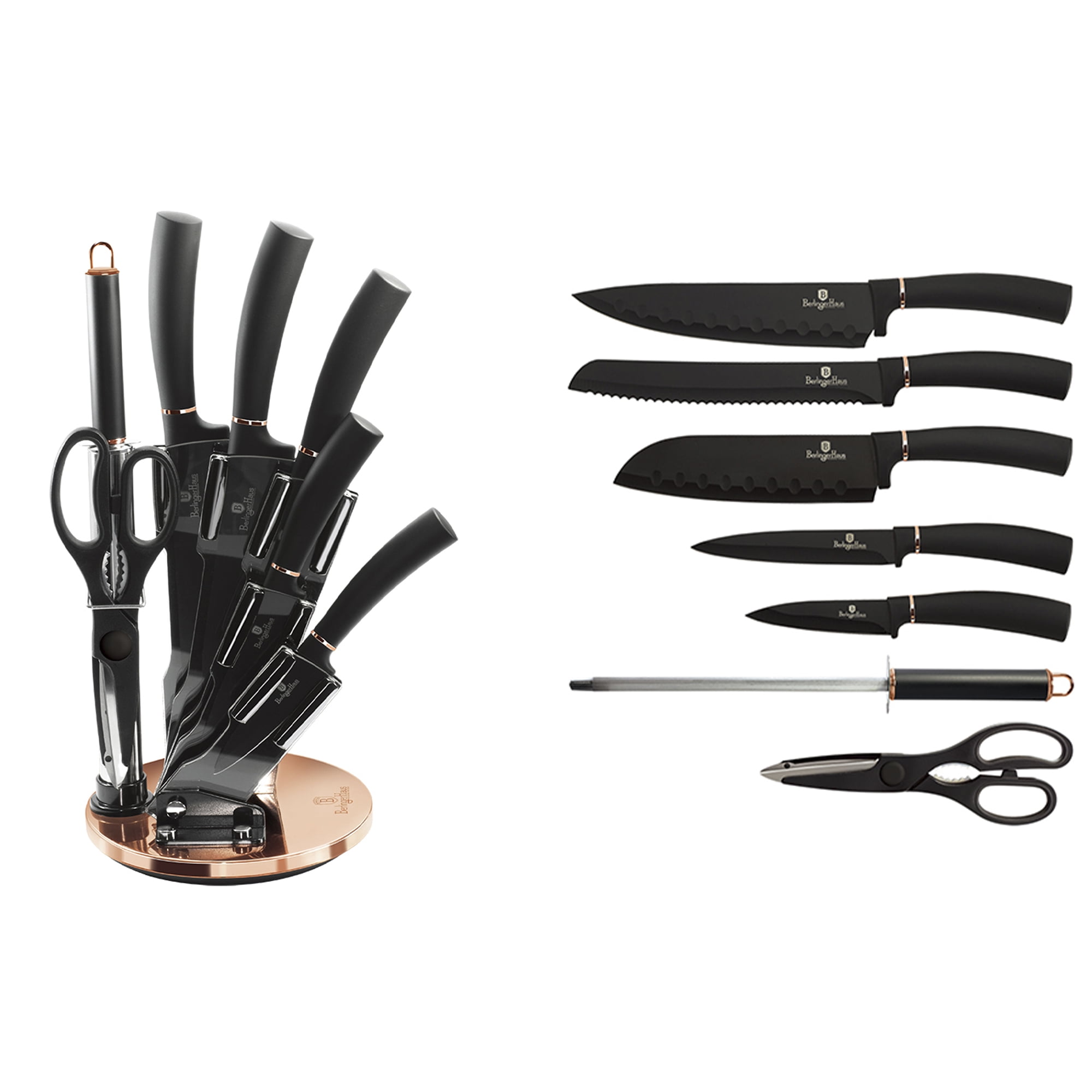 Berlinger Haus - Set De Cuchillo 8 Piezas Incluye + Atril 360°