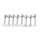 thumbnail image 4 of 8 piezas de acero inoxidable estrella zircon cristal labret labio pendiente de la oreja 16 g perno prisionero, 4 of 5