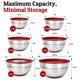 thumbnail image 5 of Tazones para mezclar Priority Chef 6 piezas, 7 qt (6,6 L) Acero inoxidable rojo, 5 of 7