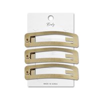 Besty - Set Clip Rectangular Dorado 3U Dorado