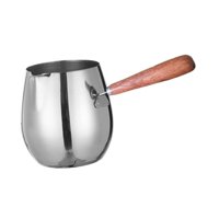 Bothyi - Cafetera Turca De Acero Inoxidable, Olla Calentadora De Mantequilla A Prueba De Fugas, Fácil De Limpiar, 300Ml