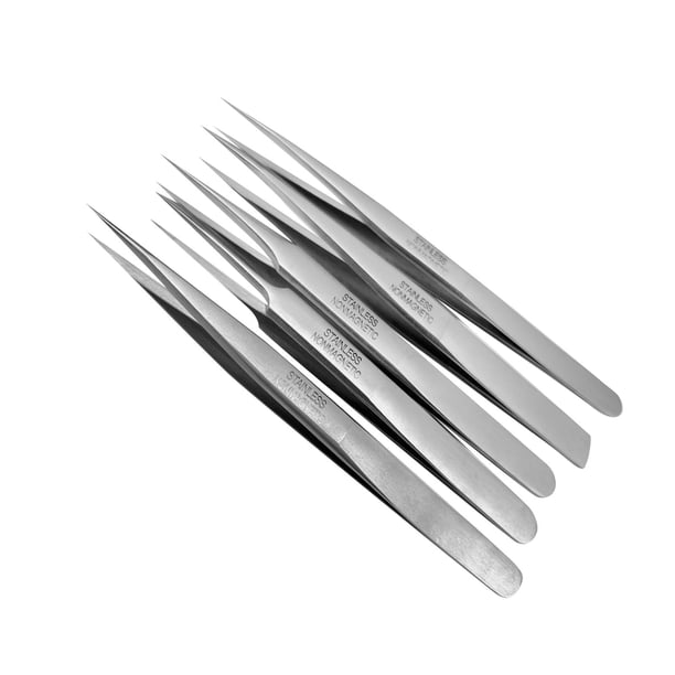 5x Pinzas para Relojes, Herramienta de Reparación de Relojes, Accesorios Multiusos Portátiles, Pinzas Puntiagudas, Herramientas para Fabricación de Jo