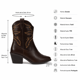 thumbnail image 5 of Botin Vaquero Mujer Texano Taco Cono, 5 of 8