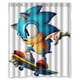 thumbnail image 1 of Cortina de ducha dinámica de Sonic The Hedgehog, juego de cortina de baño con ganchos, tamaño 60 x 72 pulgadas, 1 of 3