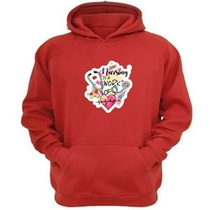Genérico - Polerón Canguro Enfermera Rojo Talla Xs Unisex