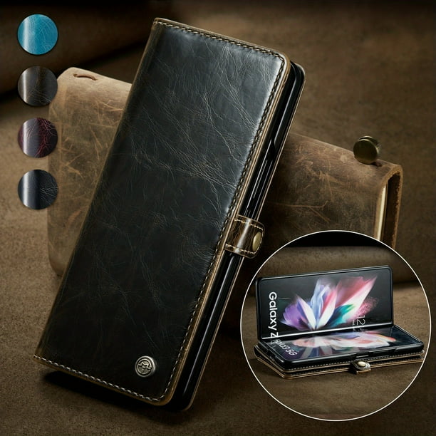 1pc Wallet Case Artificial Leather Flip Case With Card Holder And Kickstand For Galaxy Z Fold 4/5
