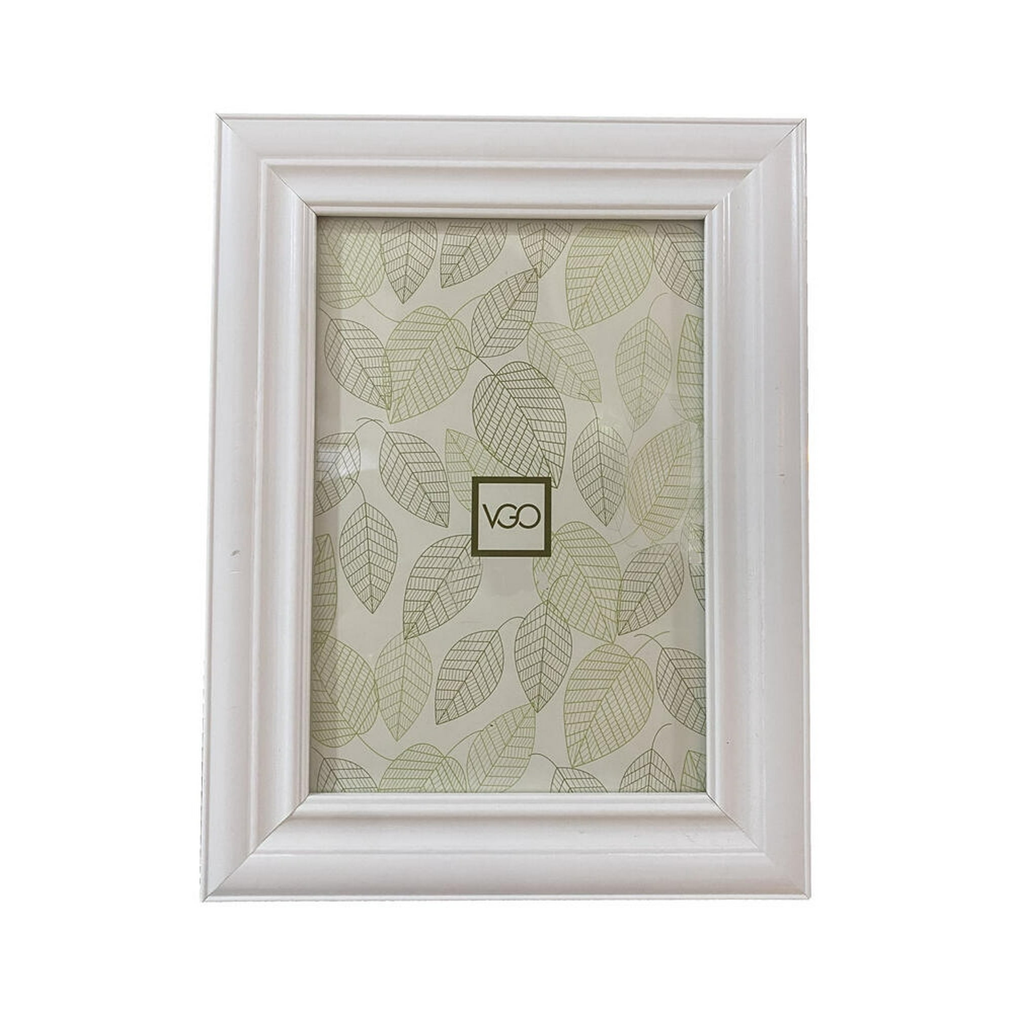 Vgo - Marco Plástico Simil Madera Blanco 20x30