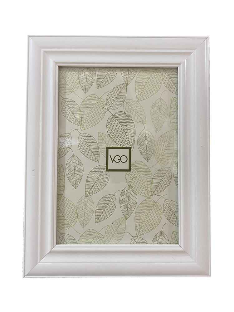 Vgo - Marco Plástico Simil Madera Blanco 20X30