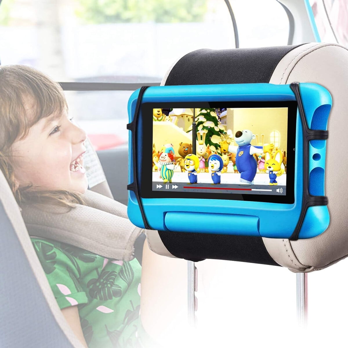 Soporte Tablet Fangor Apoya Cabeza Auto 712.9 Pulgadas Negro