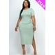 thumbnail image 5 of Vestido Midi Curvy con Cordón y Abertura Lateral Fruncido, 5 of 10