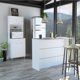 thumbnail image 2 of Mueble De Cocina + Barra Auxiliar Cemento / Blanco, 2 of 8