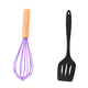 thumbnail image 1 of Juego de 2 mini utensilios de cocina de silicona con mangos de madera., 1 of 5
