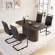 thumbnail image 3 of 63 "medieval modern brown style MDF dining table and PU armless dining chair set 4. Assemble Desktop and Black metal leg dining chair set, suitable for home&kitchen, 3 of 3