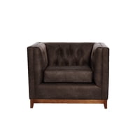 Latam Home - Sofa Roma 1C Cuero Colorado Marron