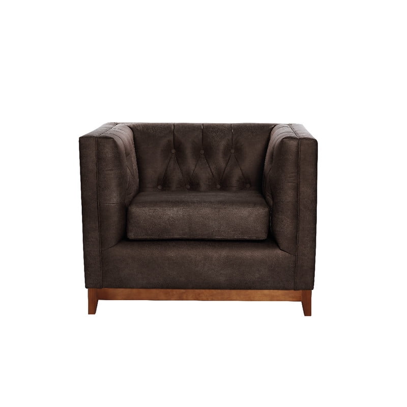 Latam Home - Sofa Roma 1c Cuero Colorado Marron