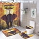 thumbnail image 1 of Los Thornberrys-theme 4-Piece Shower Curtain Set with Rugs, Waterproof Bathroom Decor Set Includes Bath Mat, U-Shaped Rug, Toilet Lid Cover and Curtain with Hooks, 1 of 6