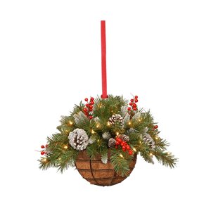 Magideal - Corona De Flores, Arreglo Floral De Primavera, Adorno Colgante, Corona Rústica Para Árbol De Navidad, Porche Y Hogar. Estilo E