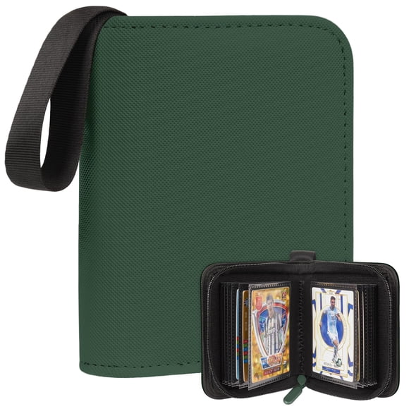 Carpeta de cartas ENJOHN 40 cartas, verde con cremallera