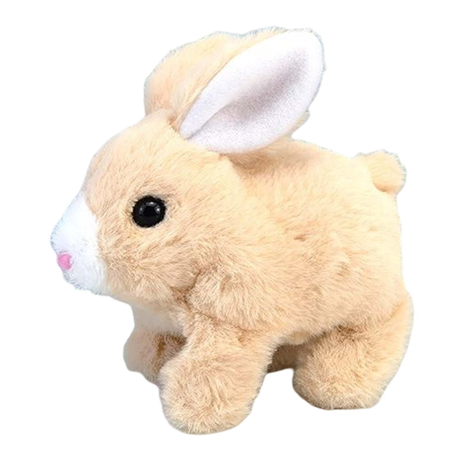 Magideal - Encantadora Figura De Conejo Eléctrico Juguete De Peluche Saltar Saltar Caminar Juguete De Educación Temprana Con Sonido Para Niños Juguete Fiesta De Amarillo