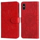 thumbnail image 1 of Funda tipo cartera FOXDOCK para iPhone XR , diseño girasol en relieve, cuero PU, cierre magnético, soporte y tarjetero, 1 of 5