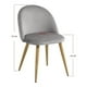 thumbnail image 3 of Pack 4 Sillas Comedor Sitial Terciopelo Acolchada Gris, 3 of 6