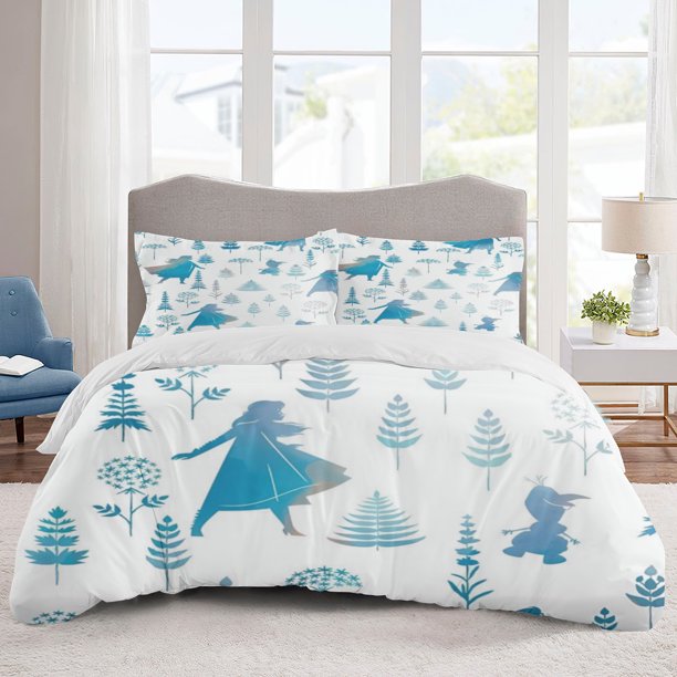 Frozen Bedding Sets Cartoon Duvet Cover Lightweight 3 Piece Bet Sets for Kids Boys Girls