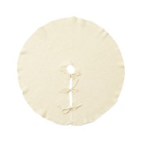 Bothyi - Falda De Punto Para Árbol De Navidad, Falda De Árbol De Navidad De 92Cm Para Vacaciones, Interior Y Exterior, Color Blanco