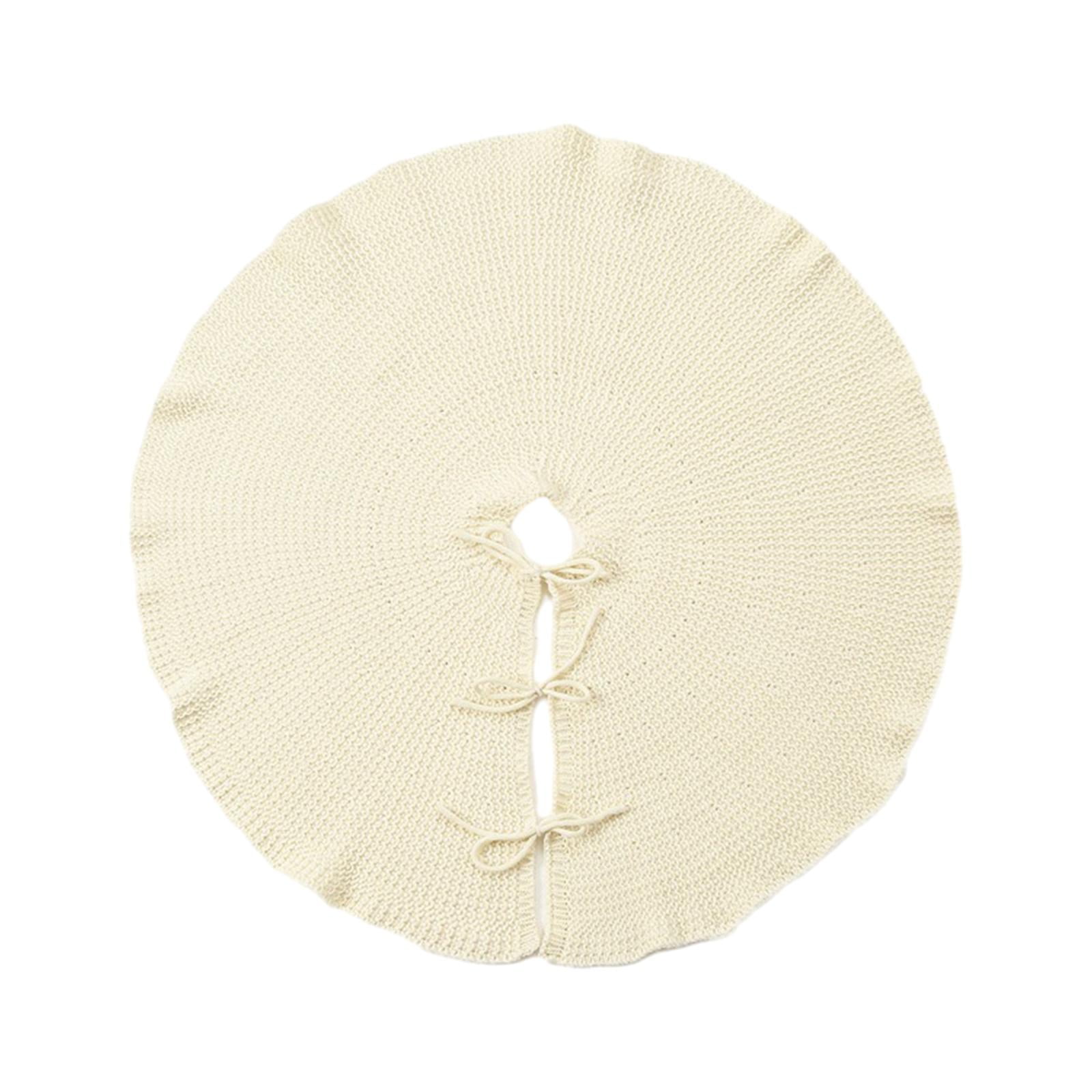 Bothyi - Falda De Punto Para Árbol De Navidad, Falda De Árbol De Navidad De 92cm Para Vacaciones, Interior Y Exterior, Color Blanco
